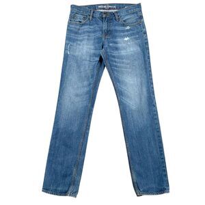 Mossimo Distressed Five-Pocket Medium Wash Skinny Jeans 32 x 32